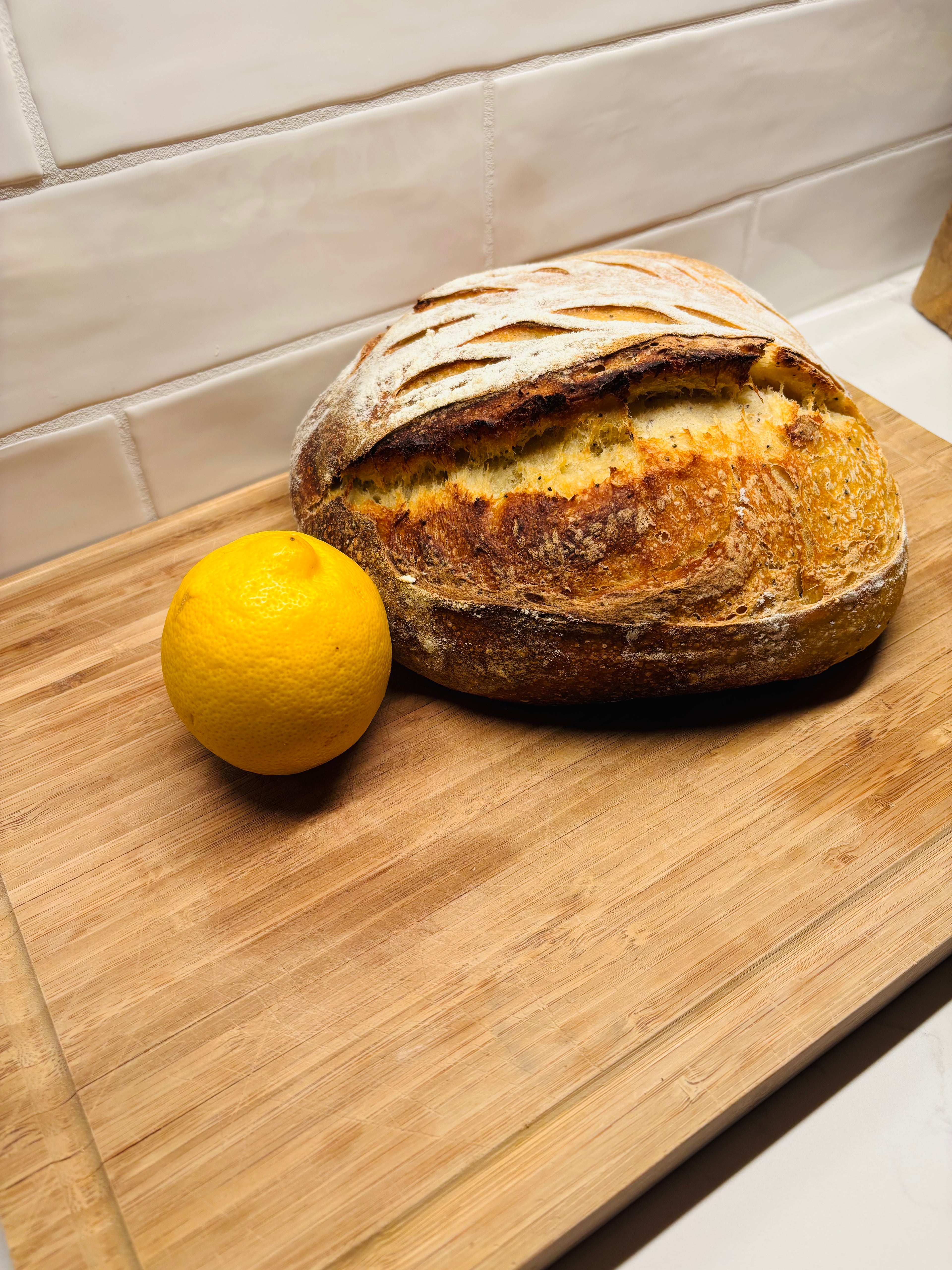 Lemon Poppyseed Sourdough Half Loaf