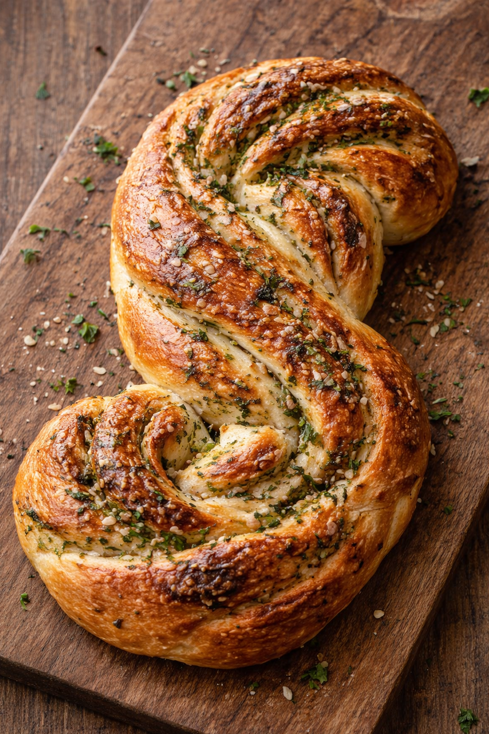 Sourdough Garlic & Herb Twist + Homemade Marinara